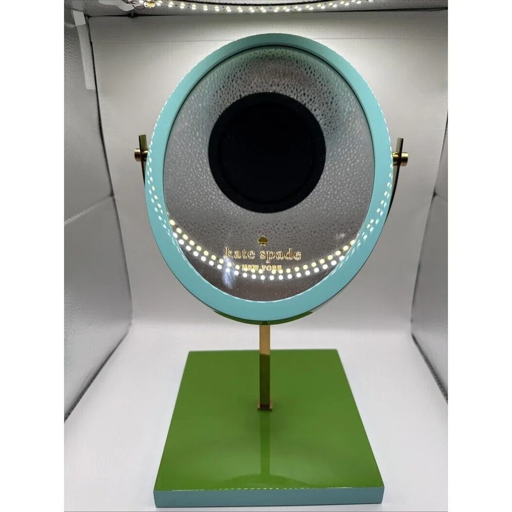 Kate Spade Lime Green Tabletop Oval Makeup Vanity Mirror 15